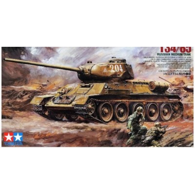 T34/85 RUSSIAN MEDIUM TANK - 1/35 SCALE - TAMIYA